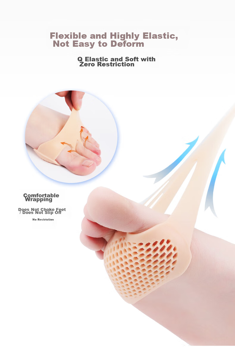 FOOTOPPO Silicone Forefoot Cushion Anti-Friction Pain Relief Half Insole for Women High Heels Non-Slip Foot Pain Relief Pressure-Reducing Insoles 5
