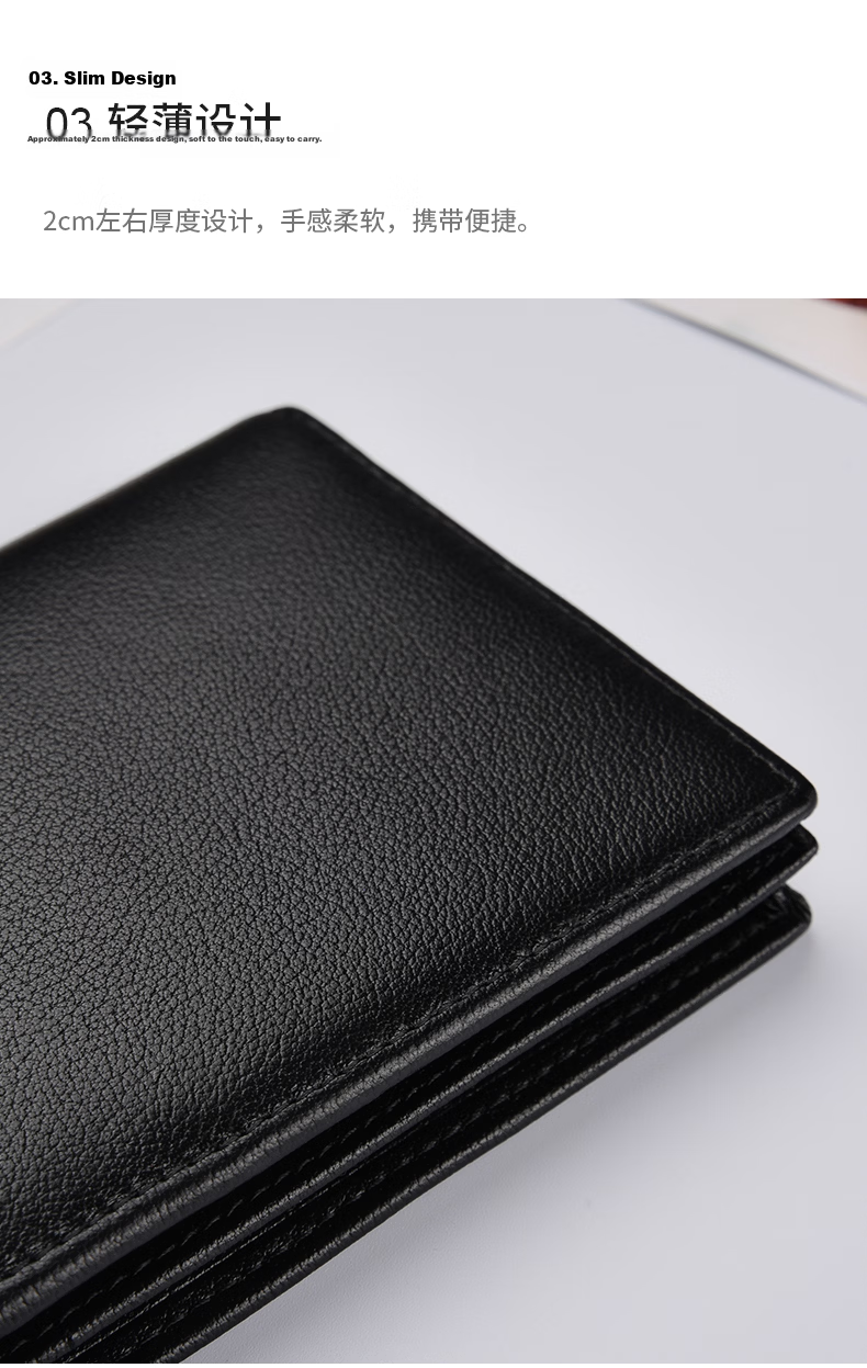 Hush Puppies Men's Genuine Leather Casual Long Wallet Multi-Card Holder Birthday Gift Practical Wallet for Boyfriend 15