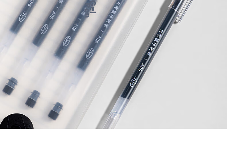 Deli Large Capacity Full Needle Tube Gel Pen 0.5mm Black 12pcs/Box DL-A116 Student Supplies 15