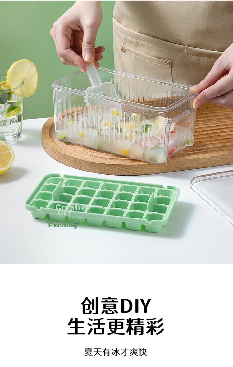 BJ 316 Stainless Steel Ice Cube Tray, Whiskey Ice Cube Mold, Metal Ice Cube Tray, Four-Piece Set 10