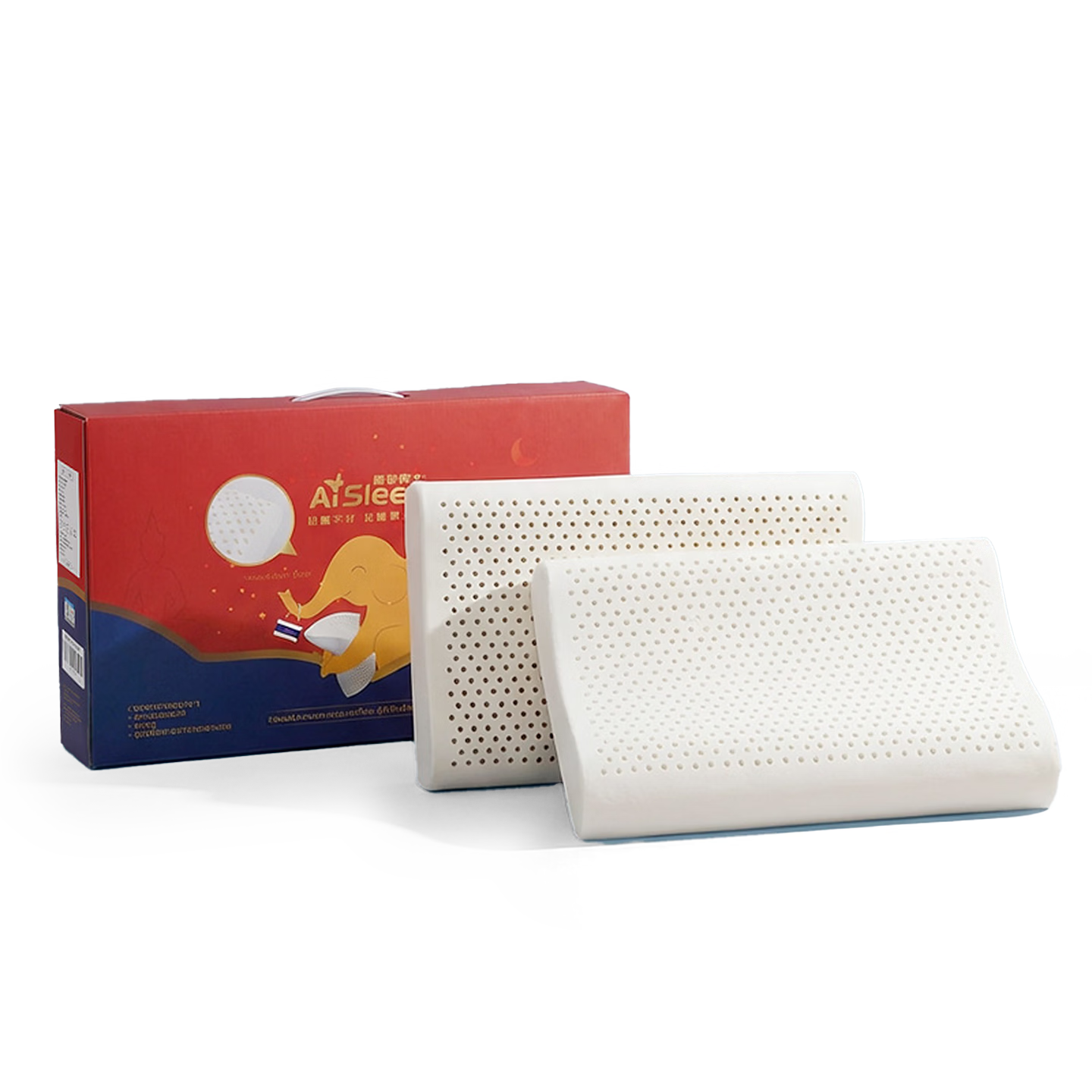 AiSleep Latex Pillow, 95% Natural Latex, Imported from Thailand, Adult Cervical Spine Support, Sleep Aid Pillow for Side Sleeping, Gift for Others