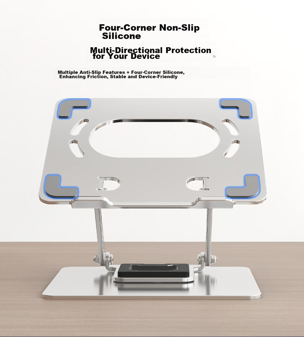 LUCKPRO Laptop Stand, Cooling Pad Stand, Desktop Standing Adjustable Height Riser, Ergonomic Office Neck Support Aluminum Alloy Stand 8