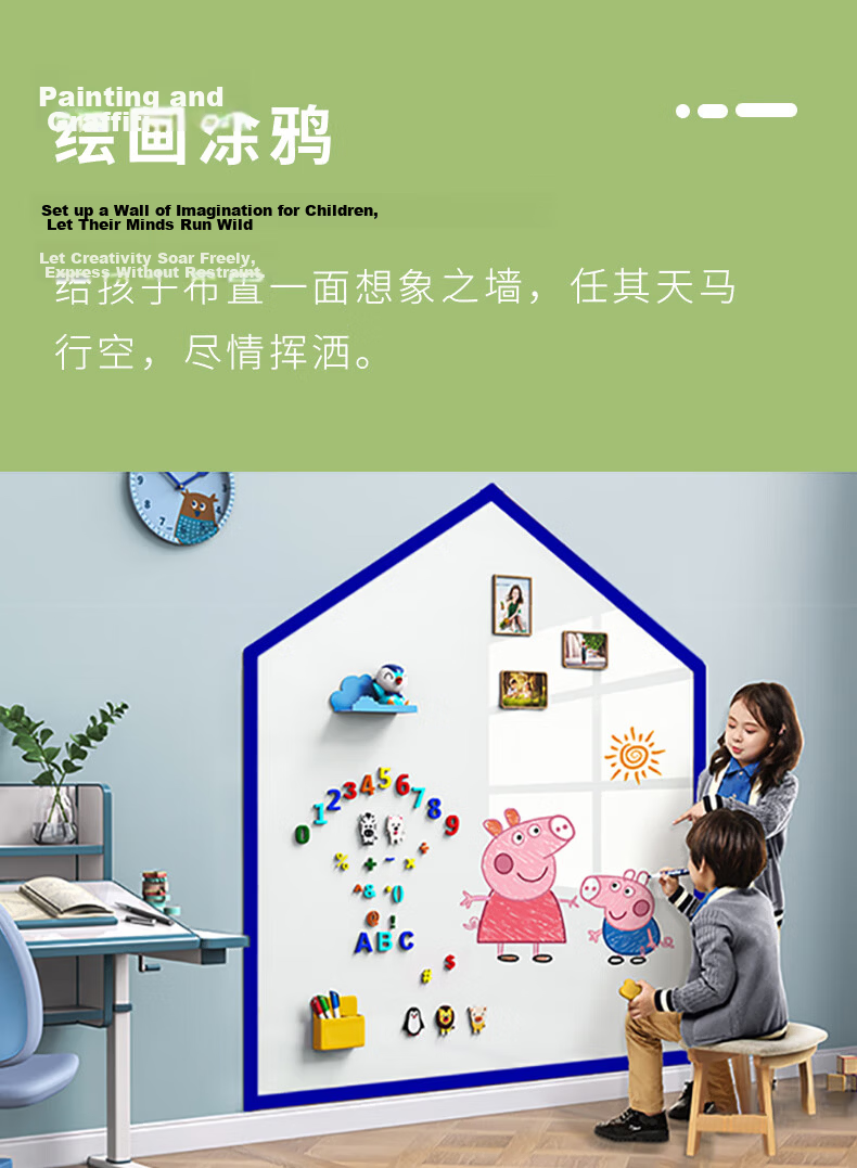 Flybook 120*200cm Whiteboard Wall Sticker, Removable without Damaging Walls, for Office, Home, Teaching, Writing, Hanging Magnetic Children's Small Blackboard, Erasable Office Meeting Soft Whiteboard Paper 15