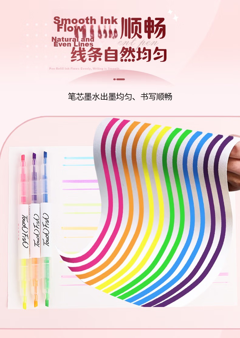 Touch Fish Fluorescent Board Special Pen, Water-Based Colorful Fluorescent Pen, LED Electronic Blackboard Writing Pen, Erasable Marker Pen, Advertising Marking Pen, 8-Pack Set 5