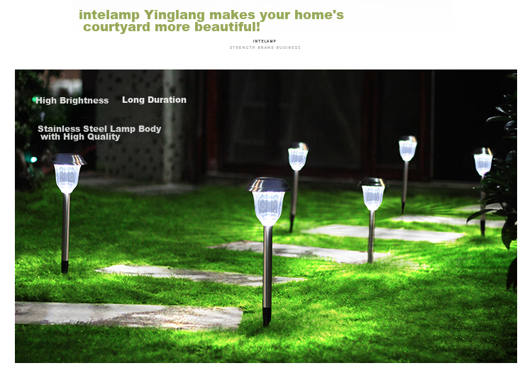 Intelamp Solar Lawn Light, Garden Villa Garden Home Waterproof Outdoor Ground Stake Grass Light, Atmosphere Decorative Landscape Light 3