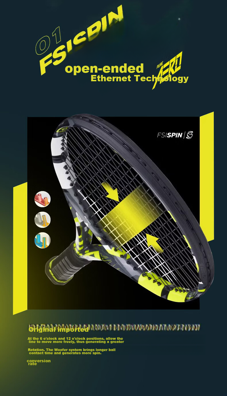 Babolat Pure Aero Alcaras Same Full Carbon Professional Tennis Racket Babolat PA [Pre-Strung] 4