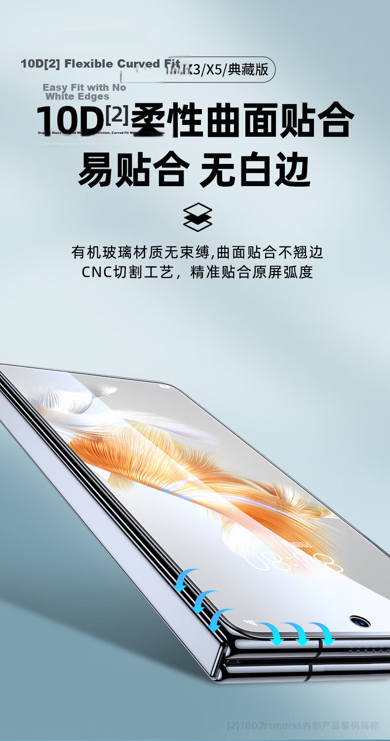 Langling [Inner and Outer Screen] Huawei Puraxmax Phone Film Huawei Puraxmax/Collector's Edition Foldable Inner and Outer Screen HD Anti-Fingerprint Protective Soft Film 3