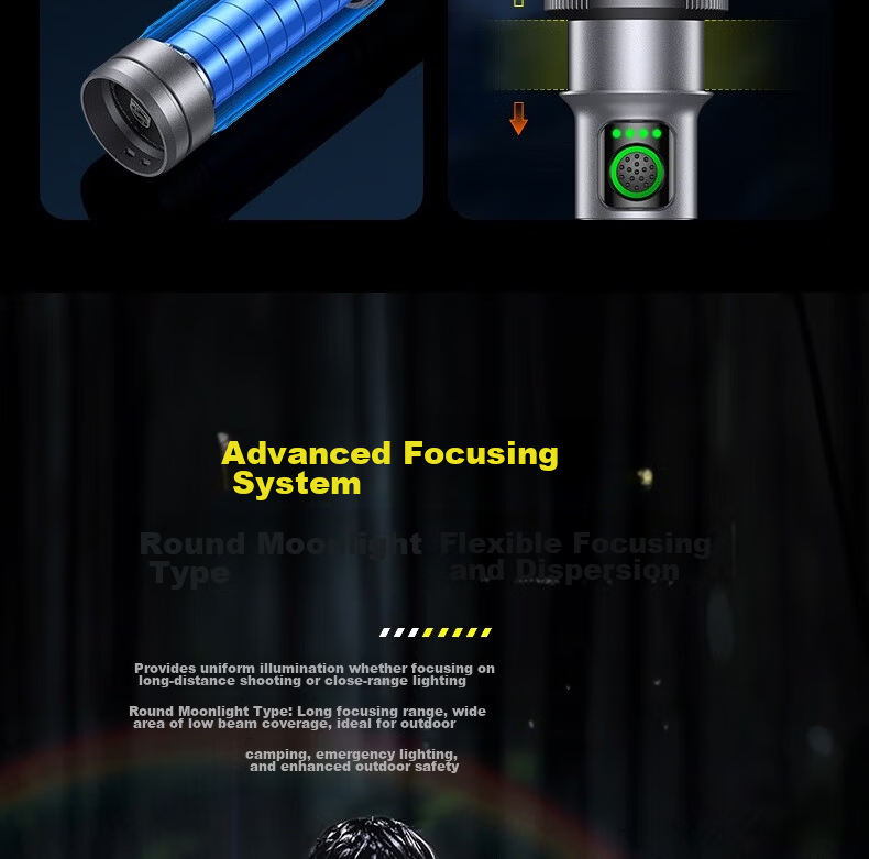 PHILIPS Multifunctional High-Power Flashlight Long Battery Life Adjustable Camping Light Detachable Battery SFL6253 5