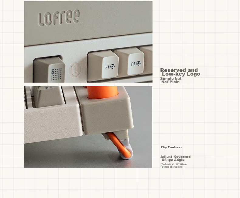 Lofree Small Square Three-Mode Hot-Swappable Custom Mechanical Keyboard Wireless Bluetooth Gaming Keyboard Gasket Structure 98-Key Keyboard 28