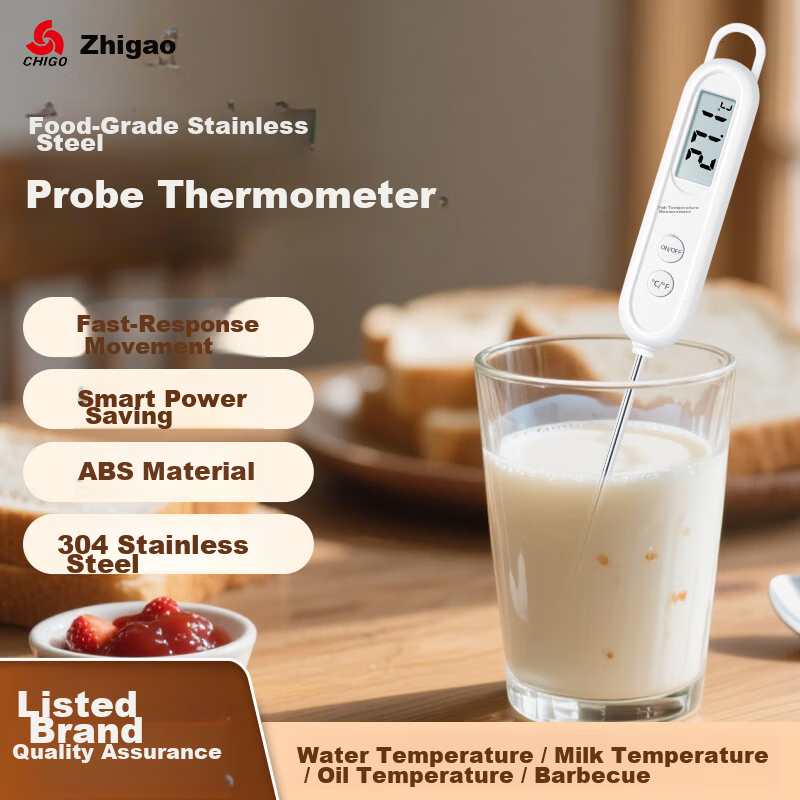 CHIGO Probe Food Thermometer Kitchen Oil Thermometer Baby Milk Thermometer Bath Water Thermometer ZG-8062