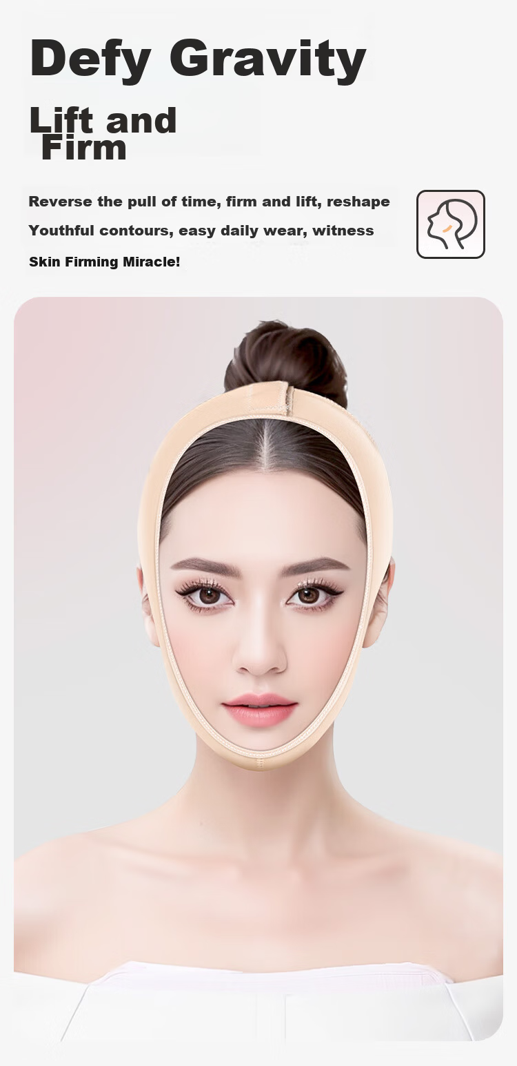 Livex Face Carving Wire Drawing Lifting Tightening Face Slimming Band, Jawline Sleeve, Post-Parotid Surgery Head Mask, Liposuction Post-Operative Repair Face Mask XL 6