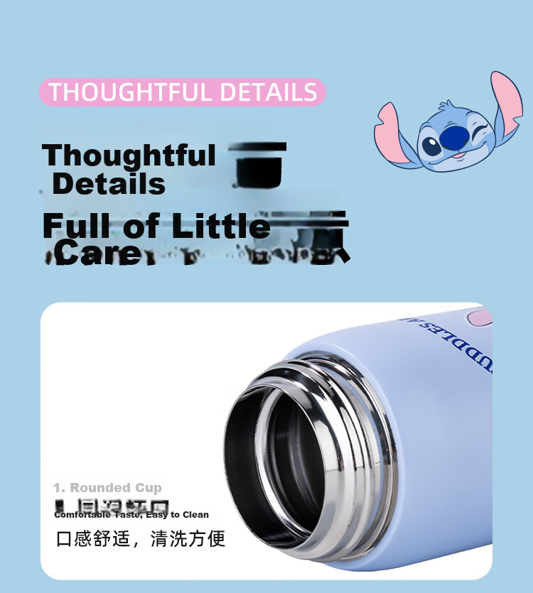 Disney Kids Stainless Steel Insulated Water Bottle for Boys 500ML Double Spout Thermos Cup 10
