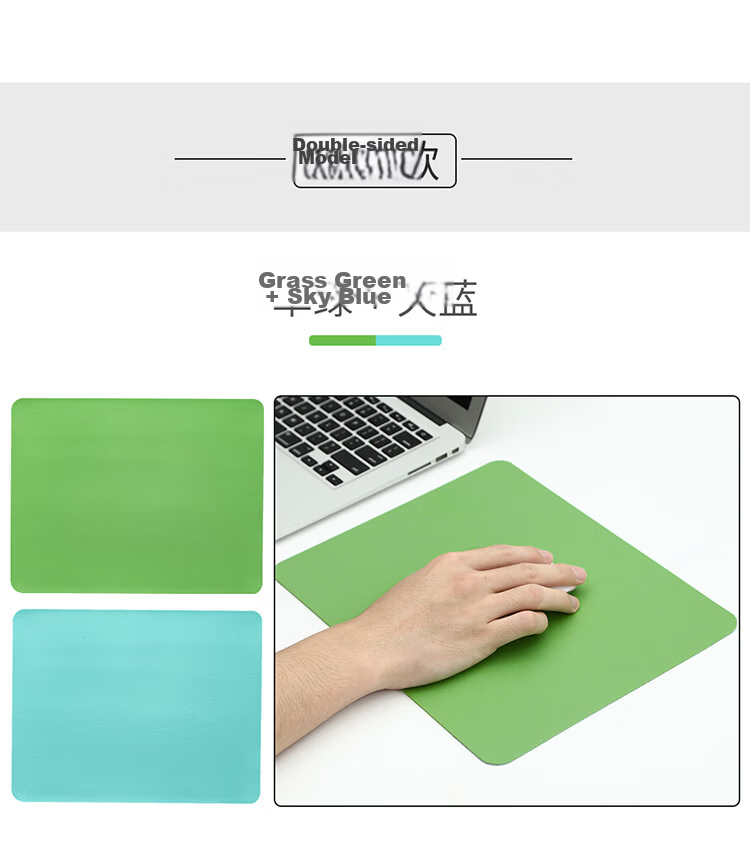 JPLAYER Small Mouse Pad Office Desk Mat Laptop Keyboard Mat Gaming Home Mat Skin-friendly PU Leather Waterproof Stain-resistant 300*240MM Dark Gray 10