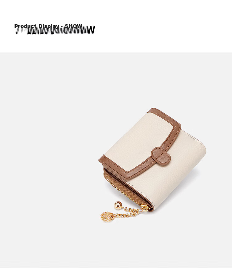 Kouyi Women's Short Wallet Genuine Leather Mini Fashion Coin Purse Student Birthday Gift for Girlfriend Wife 21