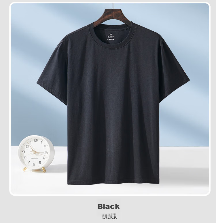 Miiow Modal Short Sleeve T-Shirt Men Round Neck Casual Cool Loose Base Layer Top Tee for Men 15
