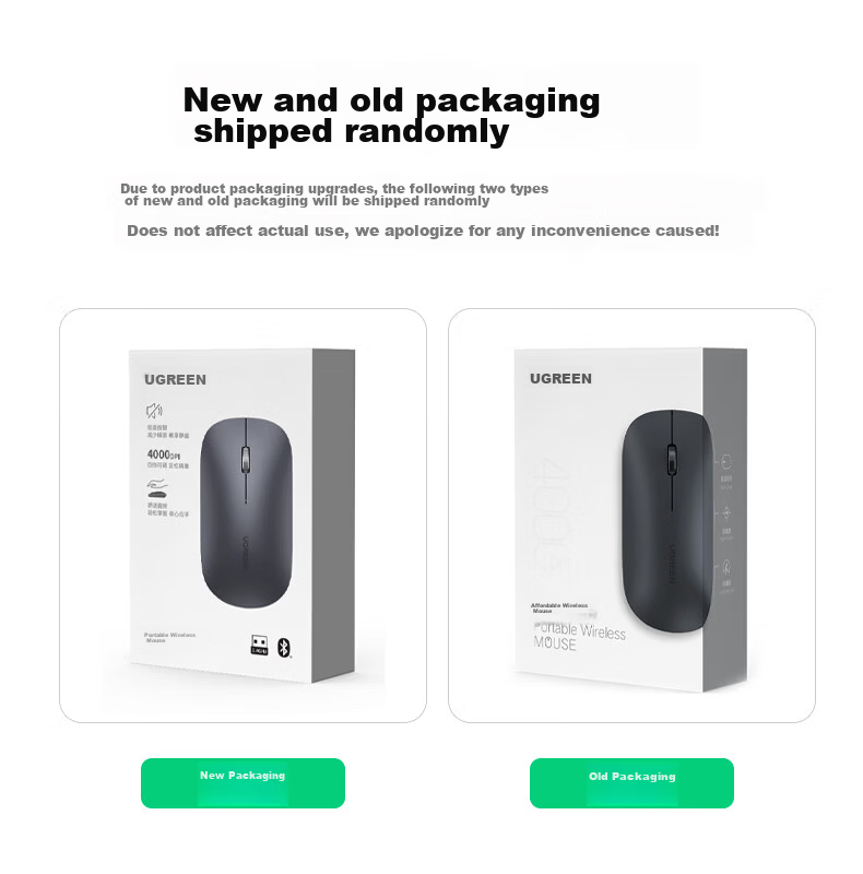 UGREEN Wireless Bluetooth Mouse, Stylish Cute Dual-Mode Mouse, Office Home Portable Quiet Rechargeable Mouse, Compatible with Mac Laptops IPad Tablets 23