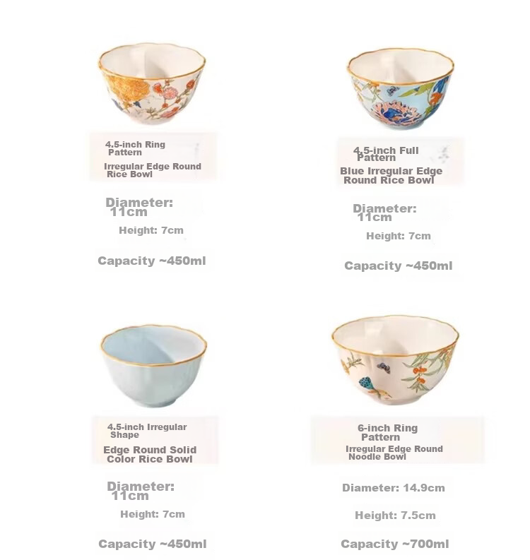 Mose Chinese Tableware Set, Complete Household Bowl And Chopsticks Set, Housewarming Gift Bowls And Plates, Wedding Gift, 66-Piece Set 22
