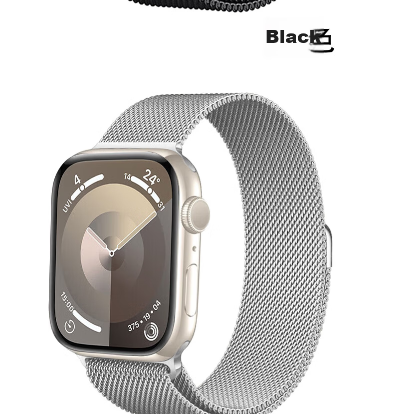 ESCASE Compatible with Apple Watch Bands for Apple Watch 11/9/8/7/Ultra3/SE3 Milanese Loop Magnetic Buckle Dual Color Starlight Green 42/44/45/49mm 16