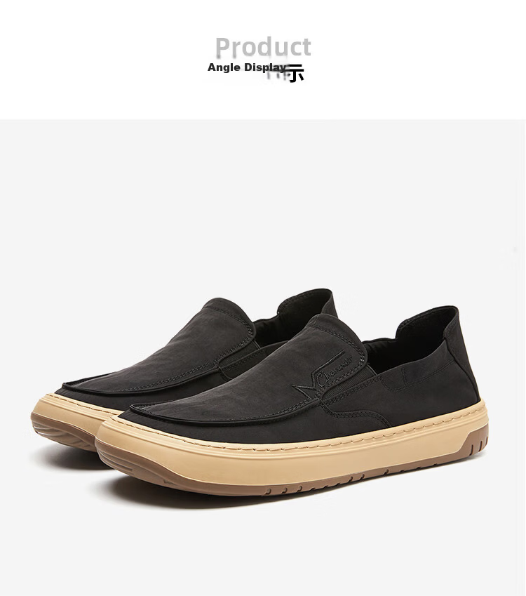 C.BANNER Men's Comfortable Casual Slip-On Canvas Shoes Black Size 43 9