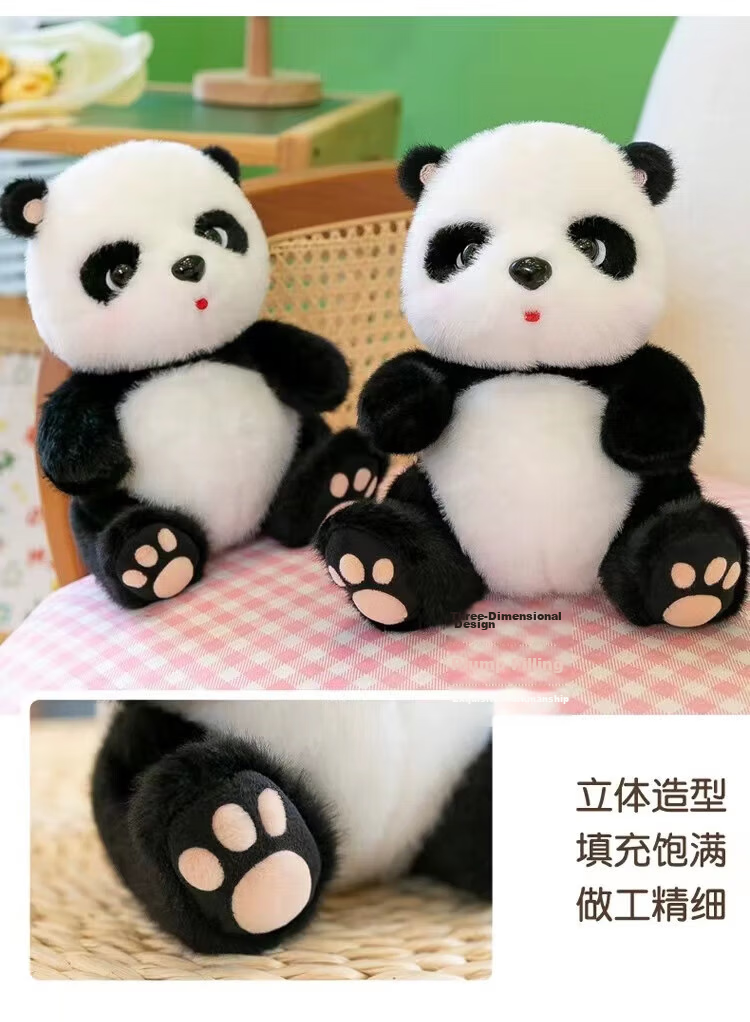 Wozhi Giant Panda Plush Toy, Realistic Baby Panda Doll, Stuffed Animal, Birthday Gift for Girls 9