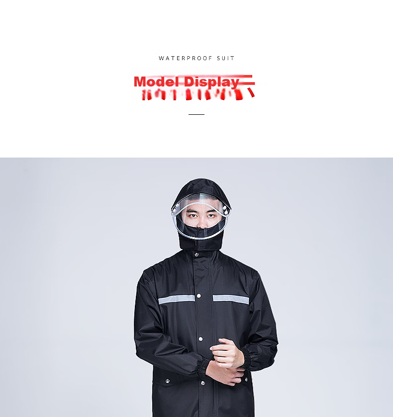 Beimei Raincoat And Rain Pants Set, Thickened Two-Piece Cycling Adult Double-Layer Motorcycle Rainwear for Men And Women, Waterproof Delivery Suit 25