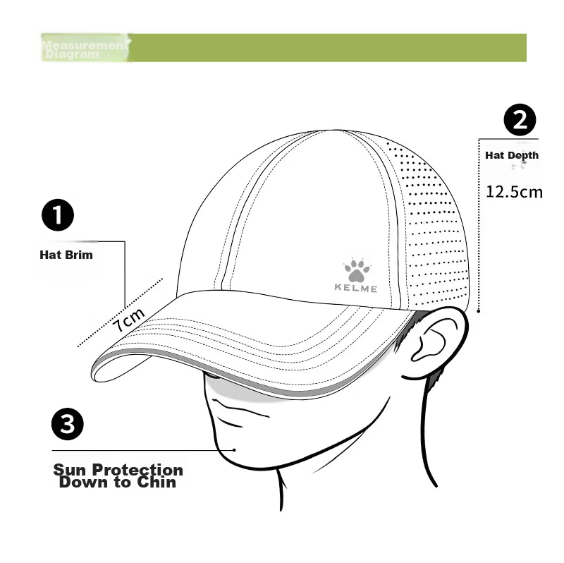 KELME Unisex Marathon Running Outdoor Sunshade Cap Tennis Mountaineering Quick-Dry Sun Protection Baseball Cap 21