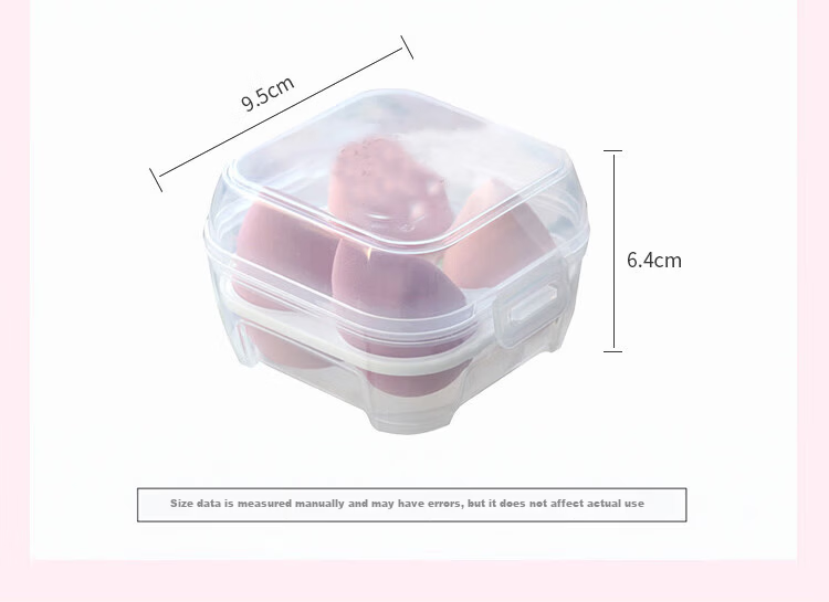 LiQing Double-Sided Flocked Loose Powder Puff Compact Powder Puff [Thin Round Shape, 3 Pieces] Replacement Setting Makeup Powder Puff 2