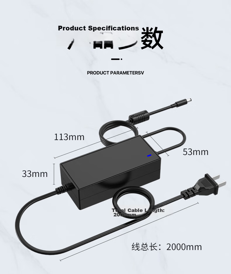 Elei 24V 2A Power Adapter for Thermal Printer, Midea Qinyuan Water Purifier, Water Dispenser, Power Cord for Nail UV Lamp, Fat Burning Massager Charger 5.5*2.5/2.1mm 6