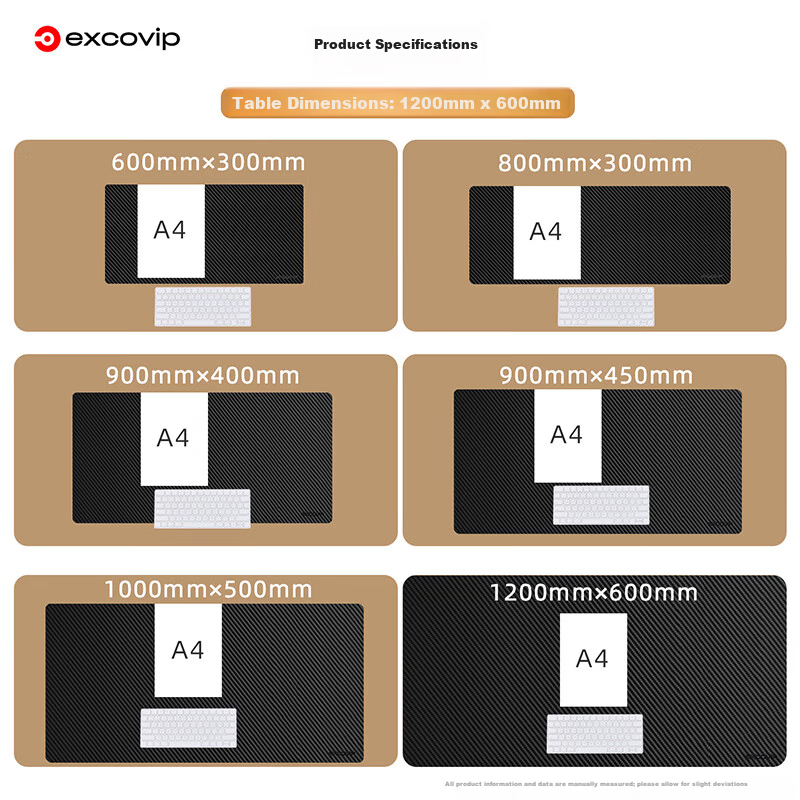 EXCO Carbon Fiber Mouse Pad Desk Mat Double-Sided Waterproof Laptop Office Computer Desk Large PU Leather Texture Gaming Keyboard Mat 0107 10