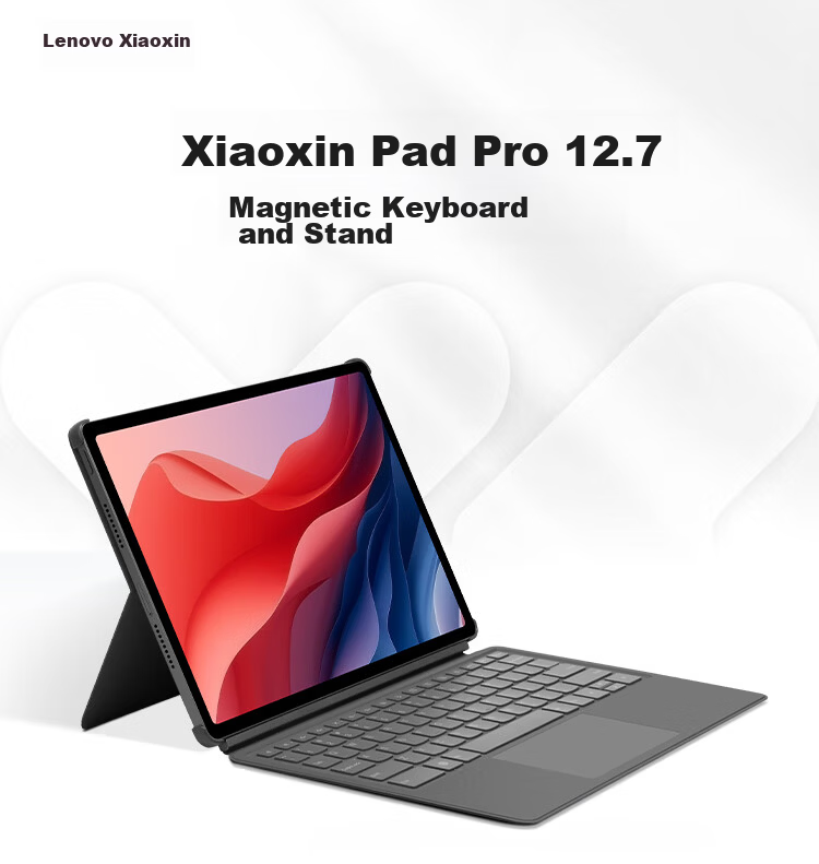 Lenovo Xiaoxin Tablet Pro GT Magnetic Keyboard and Stand Magnetic Pairing Smart Wake and Sleep Detachable Design Multi-Combination Shortcut Keys Breeze Gray 1