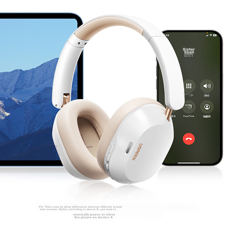 UGREEN Max2 Wireless Bluetooth Headphones with AI Call Noise Reduction, 80-Hour Battery Life, Sports Gaming Headset Compatible with Apple, Huawei, Xiaomi, Gift Idea 29