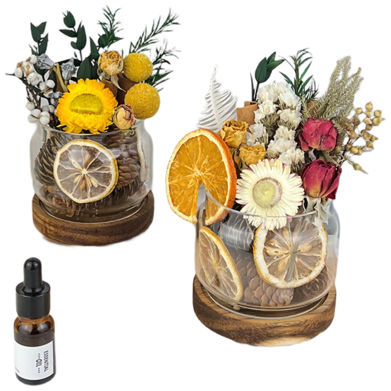 Fan Ye's Cinnamon Dried Flower Aromatherapy Ornament Home Bedroom Long-lasting Flameless Diffuser Handmade Kit Teacher's Day Birthday Gift