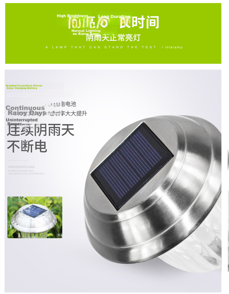 Intelamp Solar Lawn Light, Garden Villa Garden Home Waterproof Outdoor Ground Stake Grass Light, Atmosphere Decorative Landscape Light 6