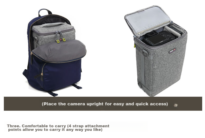 Statin BD04F (Large) DSLR Camera Bag, Camera Inner Case, 20-Inch Carry-On Luggage Inner Case, Pressure-Resistant Double Compartment Structure, Thick And Durable, Fits Two Cameras And Multiple Lenses 18