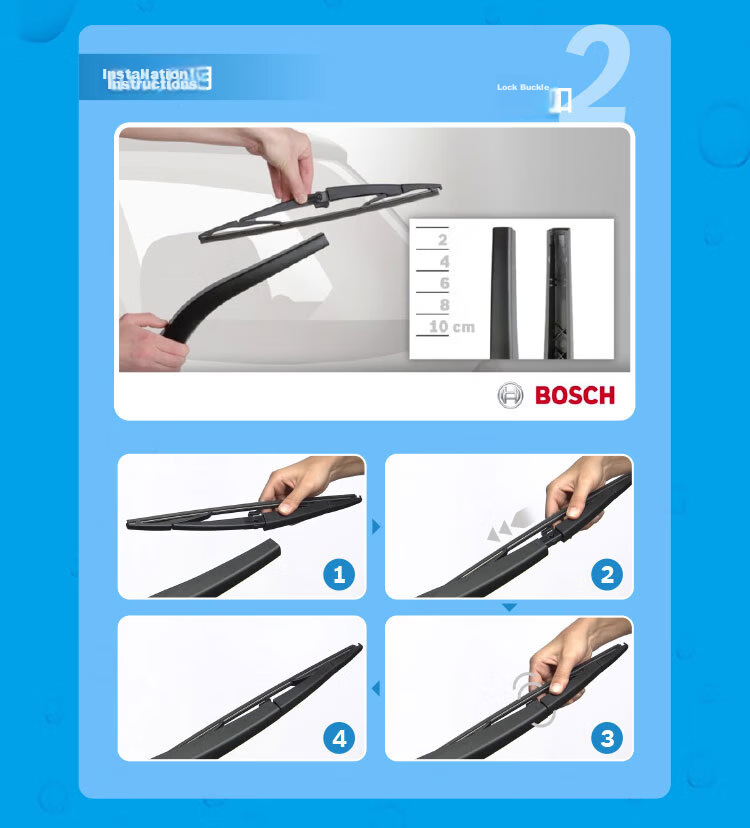 BOSCH Rear Window Wiper Blade, 13 Inches (For 07-17 Volkswagen Tiguan/Buick Velite 6/Ruiwind S7/R3/M4) 10
