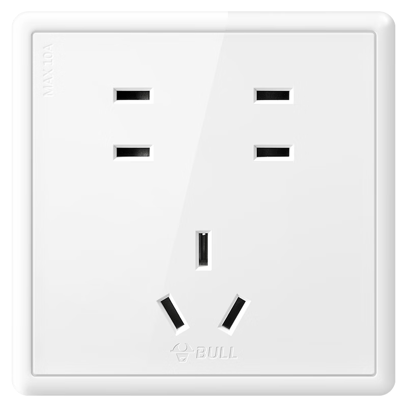 BULL Switch Socket G36 Series, 10A Seven-Hole Socket, G36Z323, White, Concealed Installatio