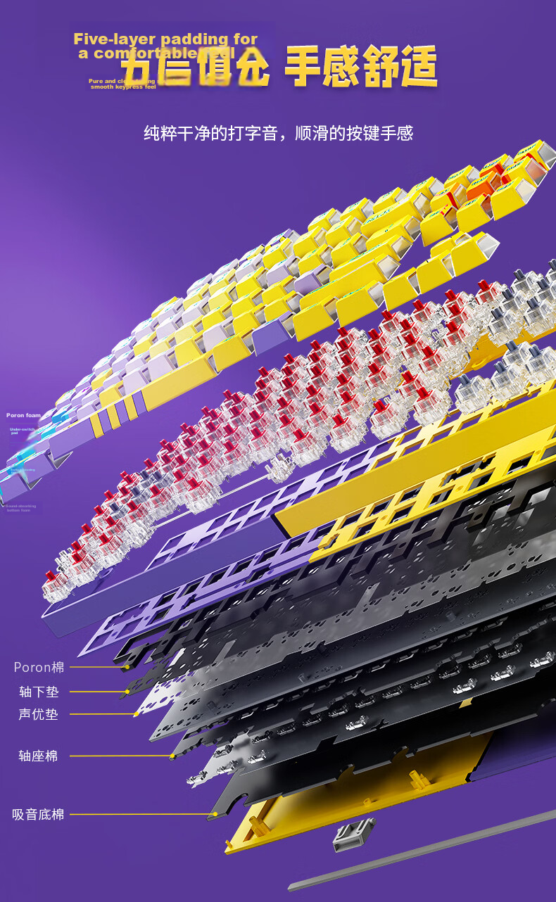 CHERRY [With F Key] Dual Magic Wireless Magnetic Switch Keyboard Gaming E-Sports RT0.01 Triangle Peninsula Unyielding Contract PUBG Customizable Office Keyboard Magnetic Switch & Mechanical Switch Hybrid Insertio 13
