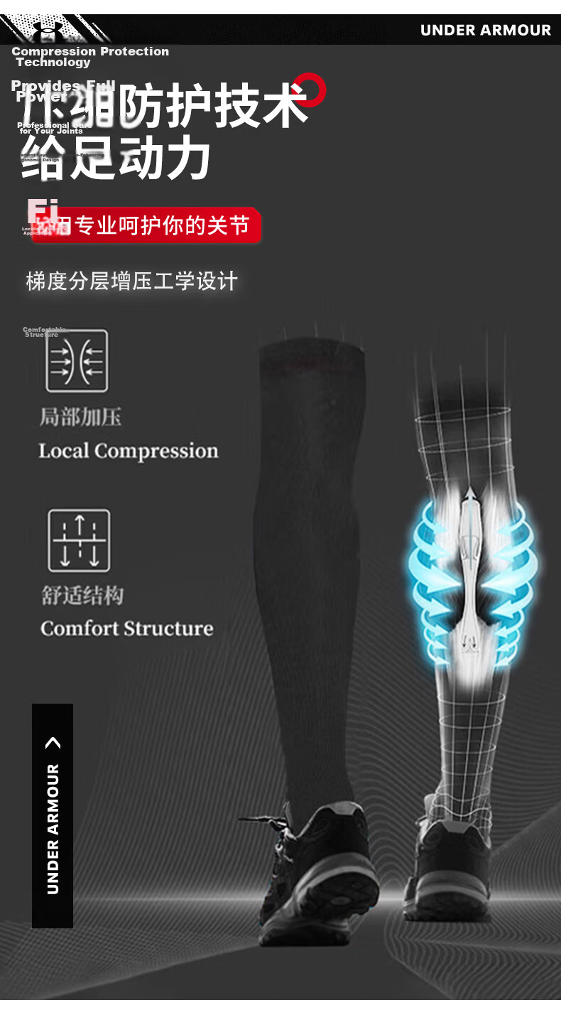 Under Armour Leg Sleeves Sports Knee Pads Protective Gear for Men and Women Fitness Training Cycling Running Football Basketball Compression Leg Sleeves 6