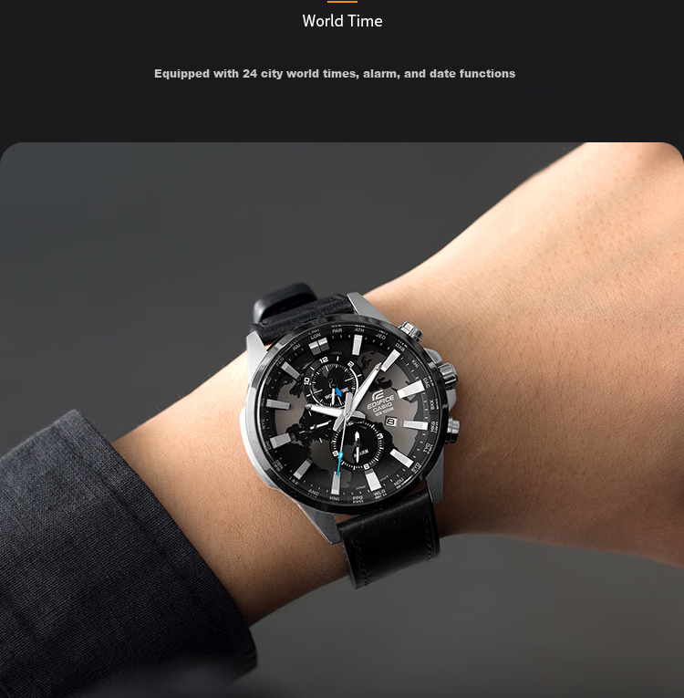 CASIO Men's Watch, EDIFICE Earth Heart Quartz Exam Japanese And Korean Style, Gift for Boyfriend, EFR-303DB 5
