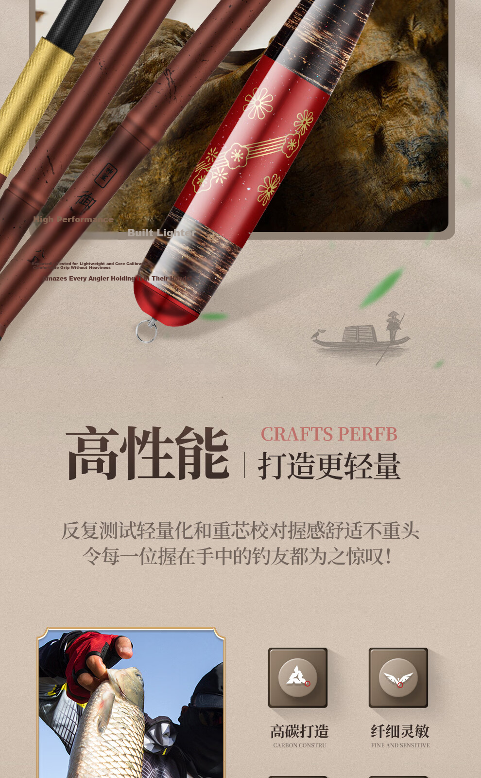Shensha 3.9-Meter Yulingcui Ultra-Short Fishing Rod, Handheld Stream Fishing Pole, Portable Pocket-Sized Fishing Rod, 28-Tune Small Item Pole, Fishing Tackle 3