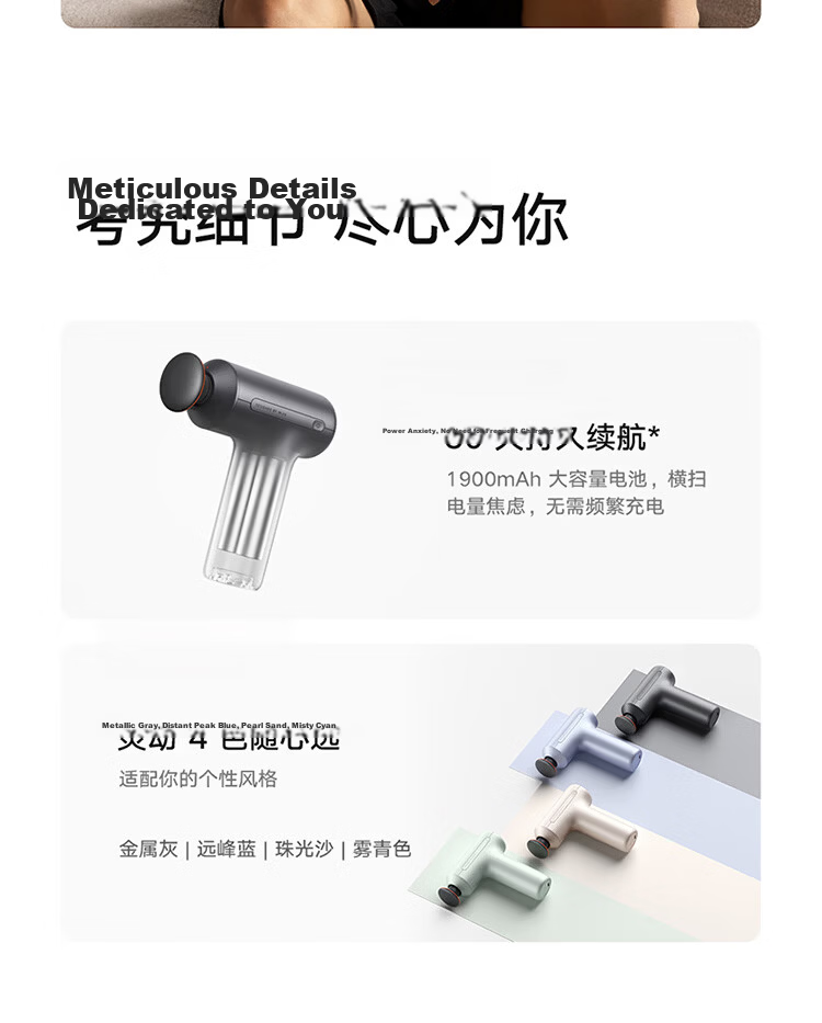 MIJIA Professional Xiaomi Fascia Gun Pro Deep Tissue Massage Gun Muscle Relaxation High-Frequency Fitness Massager 15