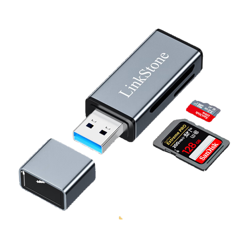 Liantuo USB/Type-C 3.0 High-Speed SD/TF Card Reader Multi-Functional All-in-One for DSLR Cameras Canon Phones iPad Dash Cam Surveillance Storage Memory Card