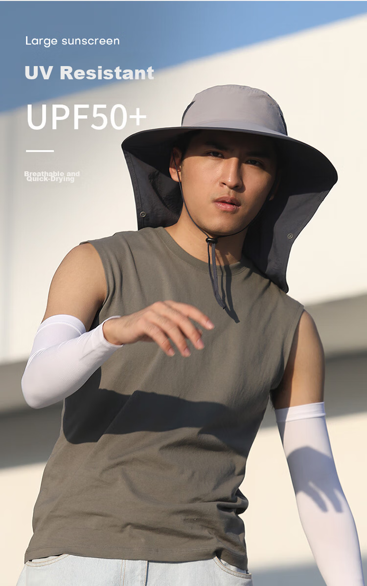 SupFire Outdoor Sunshade Hat Summer Sun Protection Hat with Detachable Face Mask for Men and Women Cycling Fishing 08 15