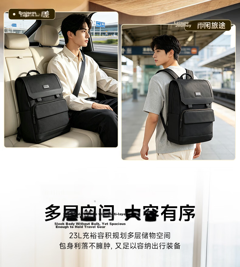 Samsonite Men's Laptop Backpack 16-inch Business Travel Large Capacity Backpack 3
