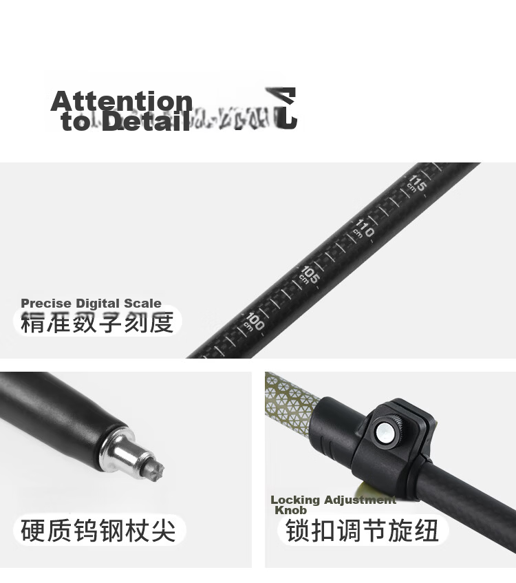 Naturehike Nuoke Chuxue EXT1 Children's Carbon Fiber Hiking Trekking Pole External Lock Telescopic Ultra-Lightweight Climbing Equipment 14