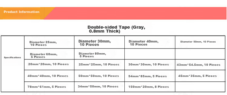 3M Double-Sided Tape, Strong And Heat-Resistant, Car Phone Holder with ETC, Diameter 30MM (10 Pieces), 5608 11