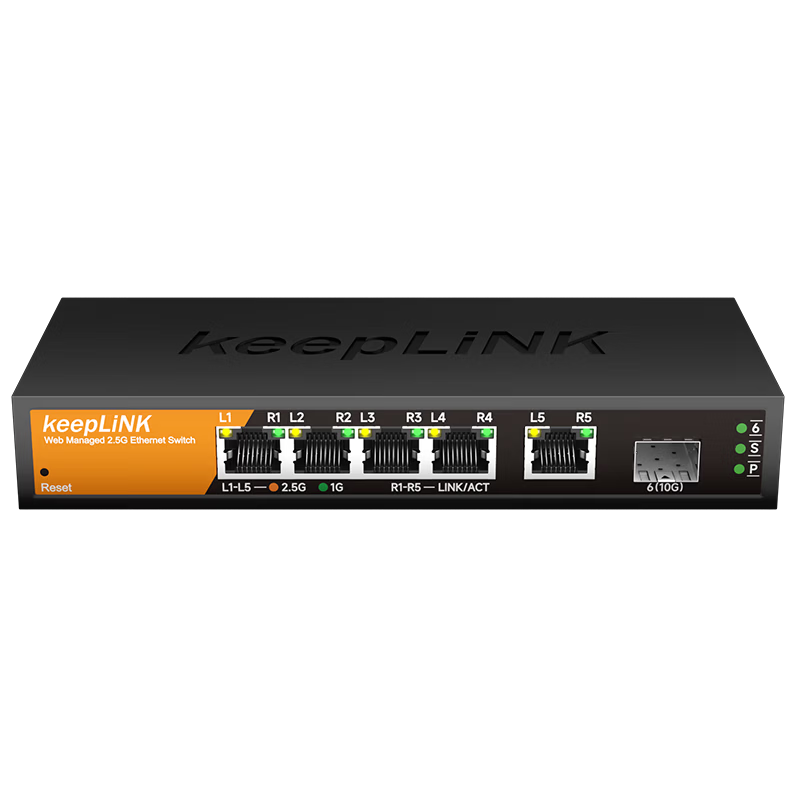 KeepLINK KP-9000-9XHPML-X Enterprise 2.5G 8-Port PoE Managed Switch with Port Aggregation and VLAN Support