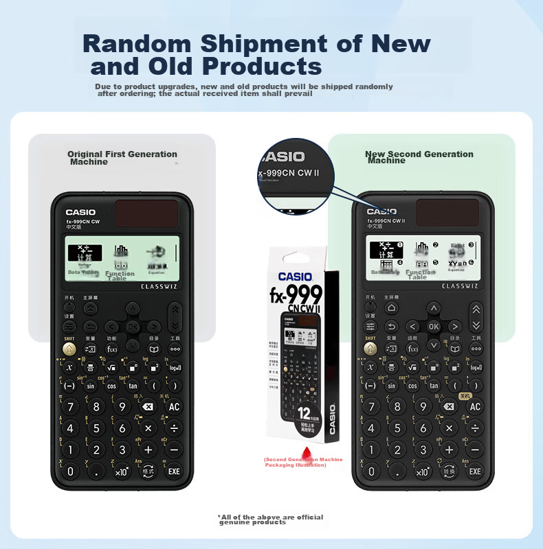 CASIO Fx-999CNCW Scientific Calculator, Recommended by Teacher Song Hao, 12 Major Functions for College Students And Professionals, Study And Exam Preparation, White (Random Delivery of New Or Old Models) 10