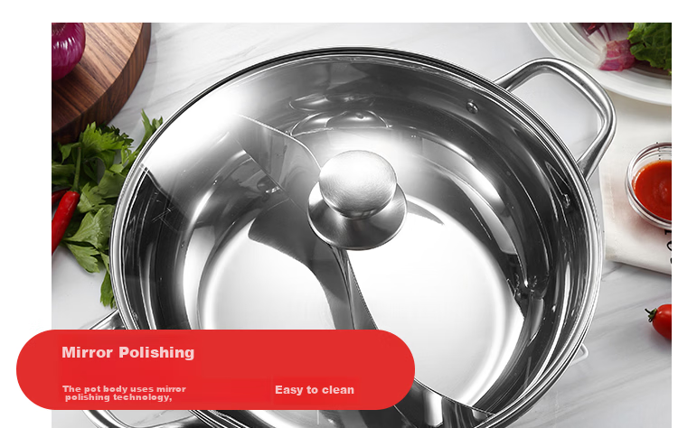Maxcook Double-Sided Hot Pot, 32cm Thickened 304 Stainless Steel with Lid And Hot Pot Spoon, Compatible with Gas And Induction Cooktops, MCT963 21