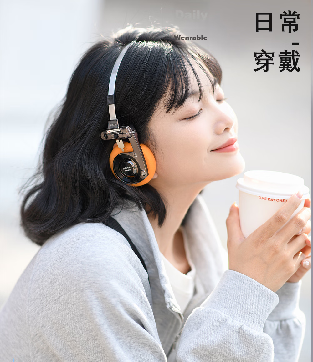 WHATPLUS RETRO3 Wireless Bluetooth Headphones Portable Lightweight Over-Ear Sports Earphones 3rd Gen R3 Cloud Mist Color 12
